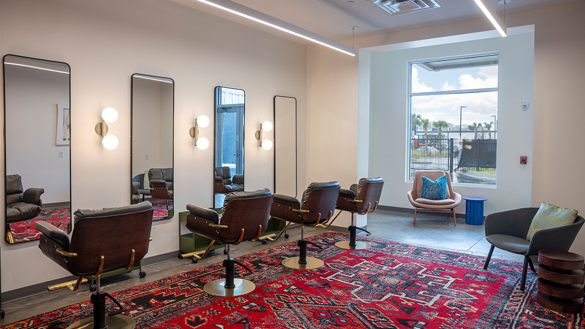 Backlot interior salon