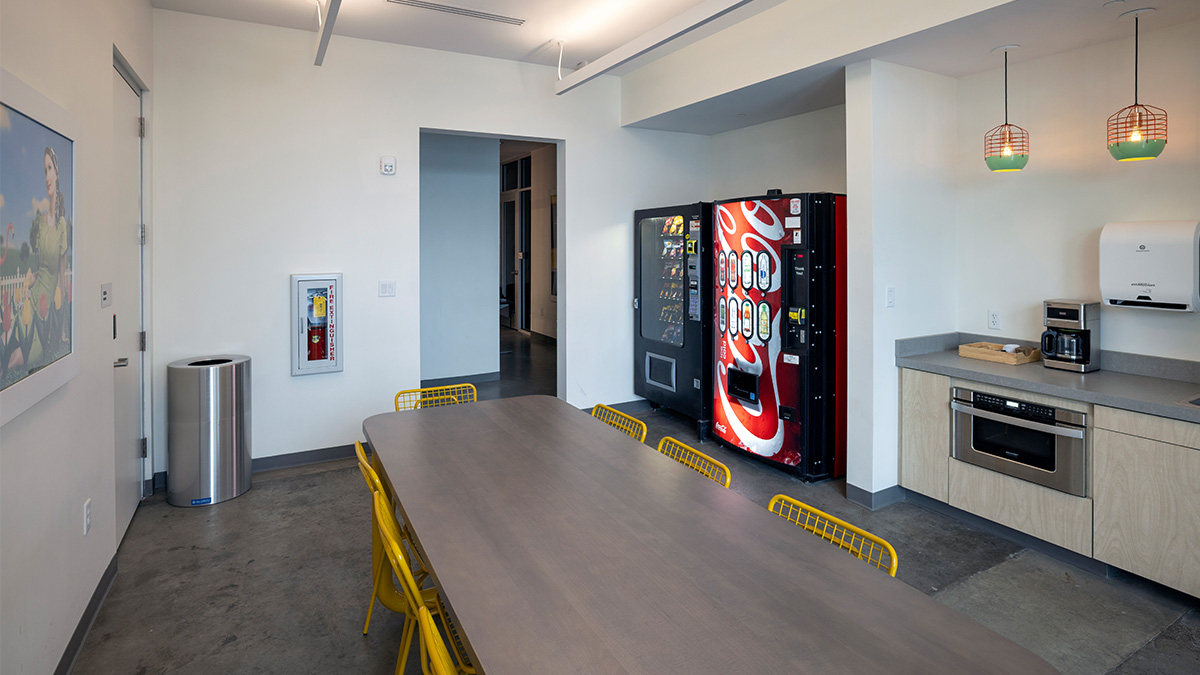 Backlot interior breakroom