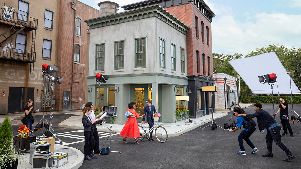 Backlot exterior flower shop